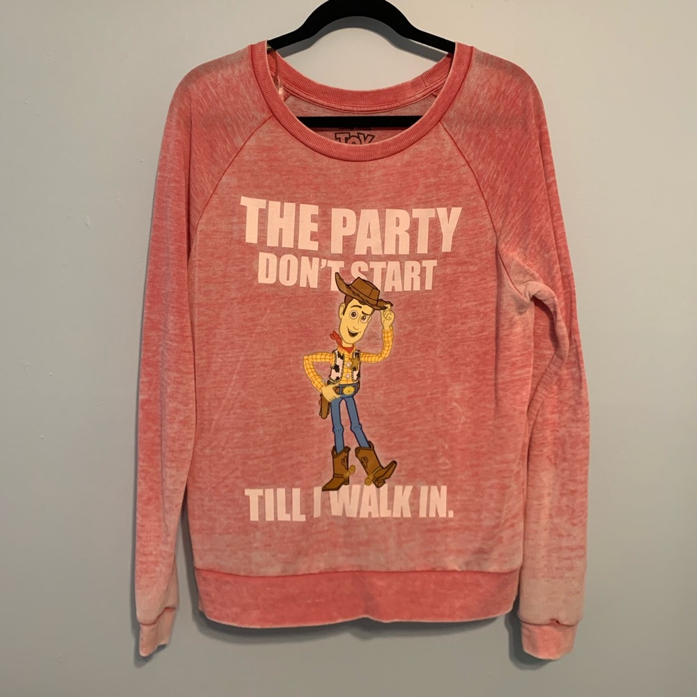 Distressed Toy Story Pullover Sweater